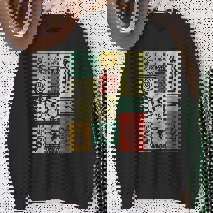 Nazca Linesナスカラインズ ペルージオグリフモンキー 宇宙飛行士 スパイダー レトロ スウェットシャツ 年配の女性への贈り物