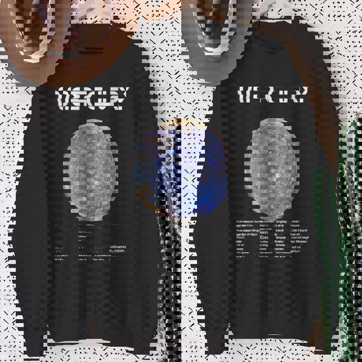 Nerdy Mercury 天文学 科学惑星 太陽系 ホワイト スウェットシャツ 年配の女性への贈り物