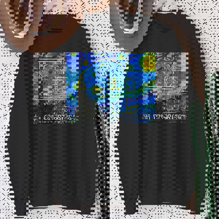 Nerdy 星月夜 フィボナッチ ゴールデン スパイラル 数学の先生 スウェットシャツ 年配の女性への贈り物