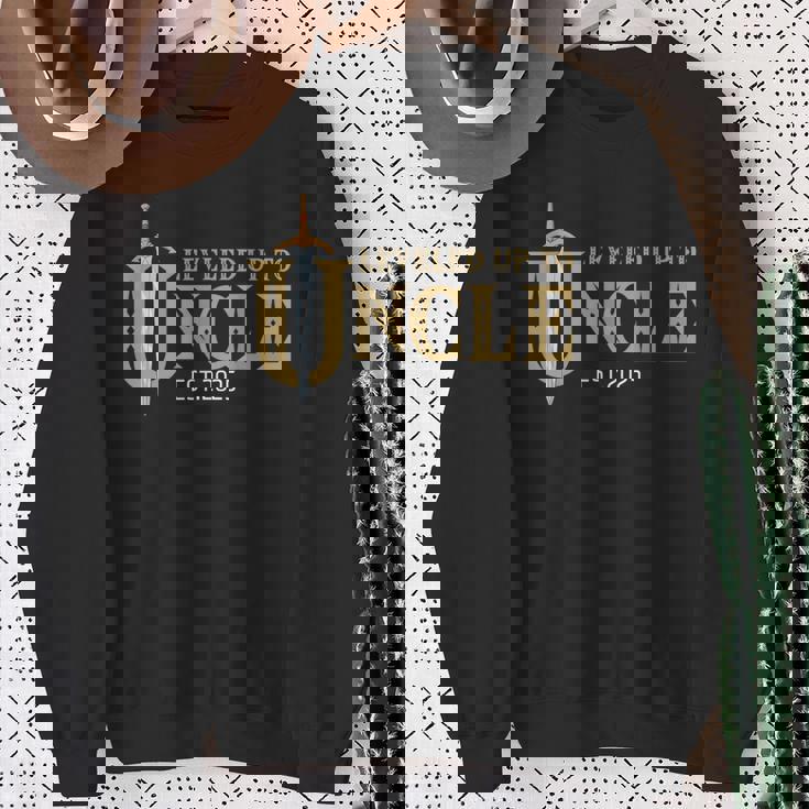 Nivelado Hasta El Tío Est 2025 Nivel Desbloqueado Tío Juegos Camisa de entrenamiento Regalos para ancianas