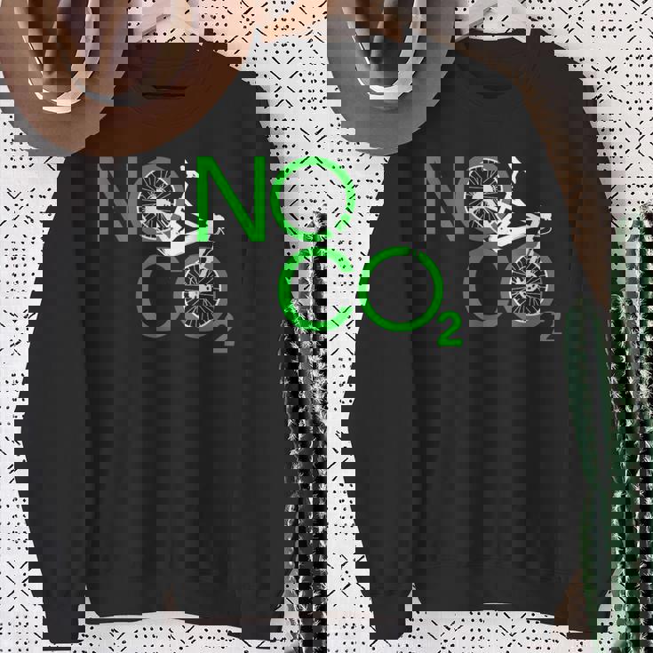 No Co2 サイクリング 気候変動対策 グリーンエネルギー Mtb スウェットシャツ 年配の女性への贈り物