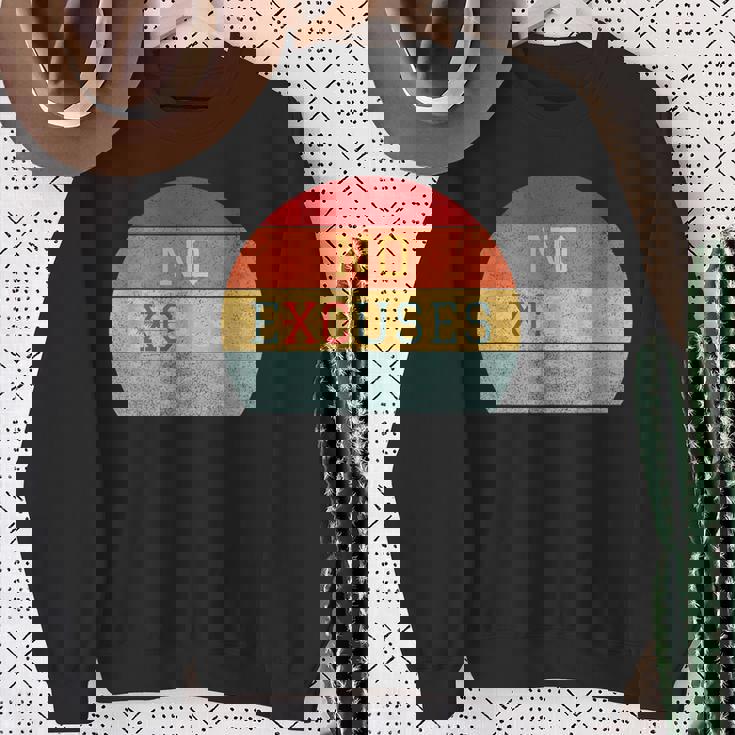 No Excuses クロスカントリー 陸上競技 ランニング スウェットシャツ 年配の女性への贈り物