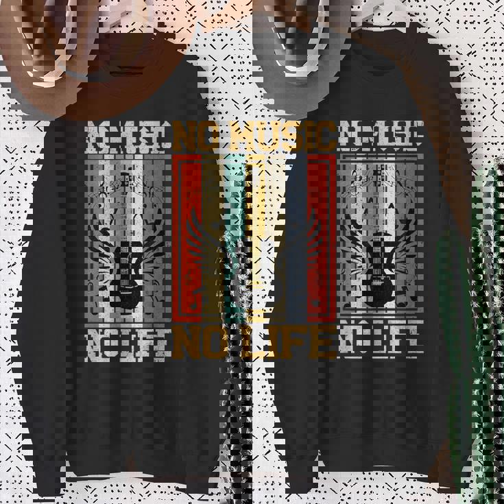 No Music No Life 音符ミュージシャン スウェットシャツ 年配の女性への贈り物