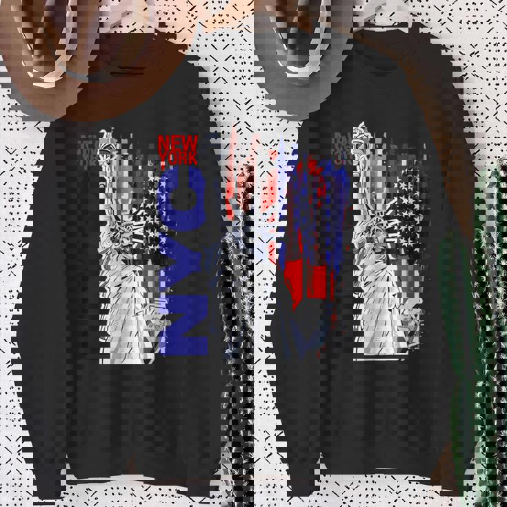 Nyc ニューヨーク市自由の女神 アメリカ国旗 スウェットシャツ 年配の女性への贈り物