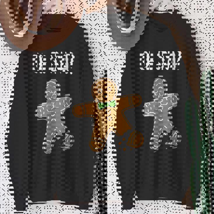 Ohnap ジンジャーブレッドマン クッキー 骨折脚 面白い スウェットシャツ 年配の女性への贈り物