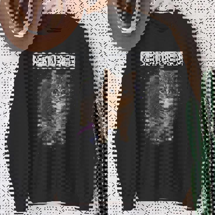 Oiiaoiia 猫 スピニング 猫 ミーム ファニー トレンディ キャット ミーム スウェットシャツ 年配の女性への贈り物