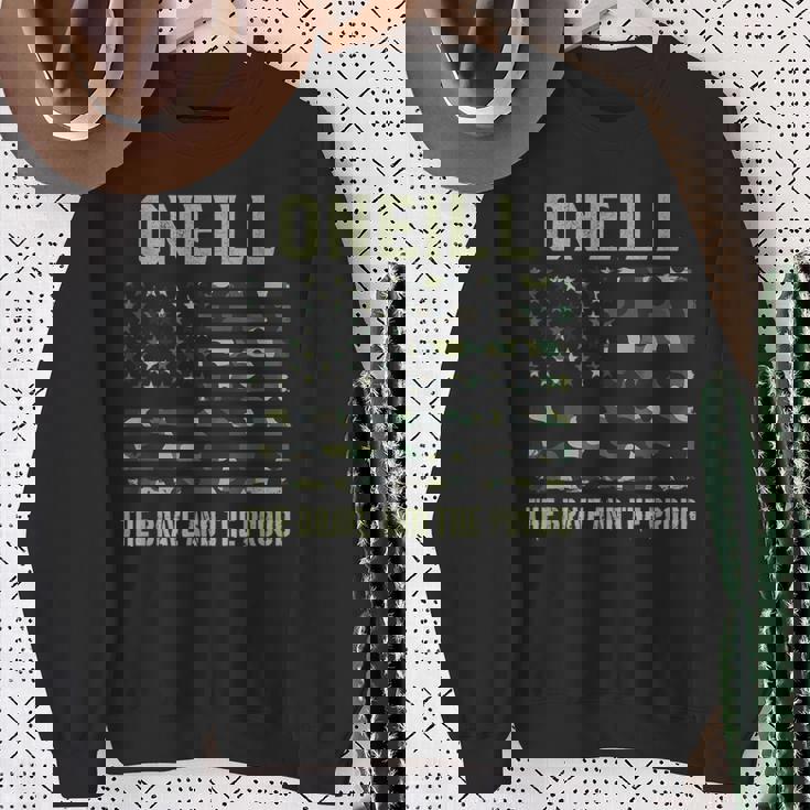 Oneill 姓 姓 迷彩 アメリカ国旗 スウェットシャツ 年配の女性への贈り物