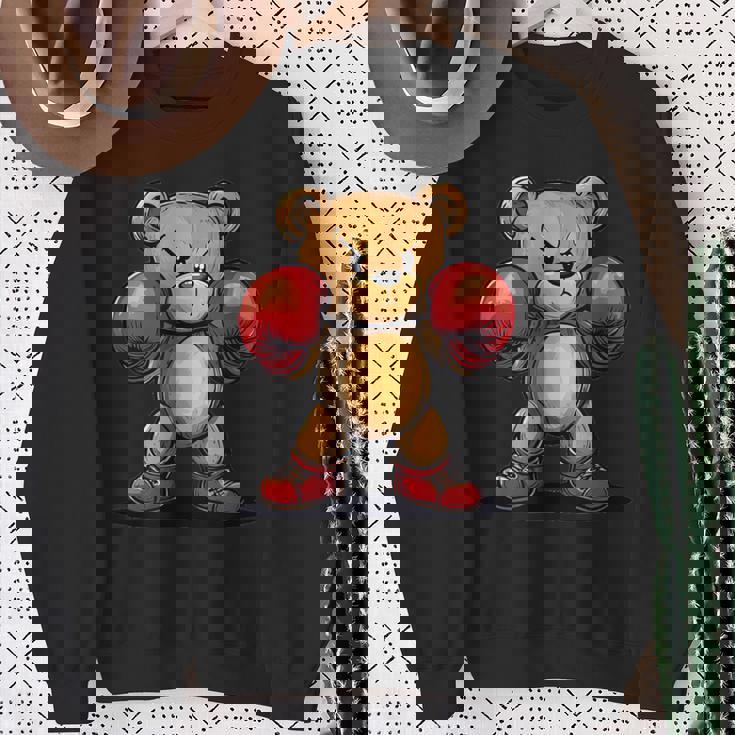 Oso De Peluche Juguetón Con Guantes De Boxeo Para Un Desafío Divertido Camisa de entrenamiento Regalos para ancianas