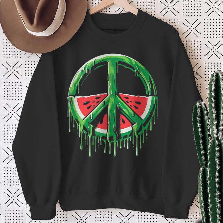 Palestine Watermelon Palestine Peace Watermelon Palestine Camisa de entrenamiento Regalos para ancianas