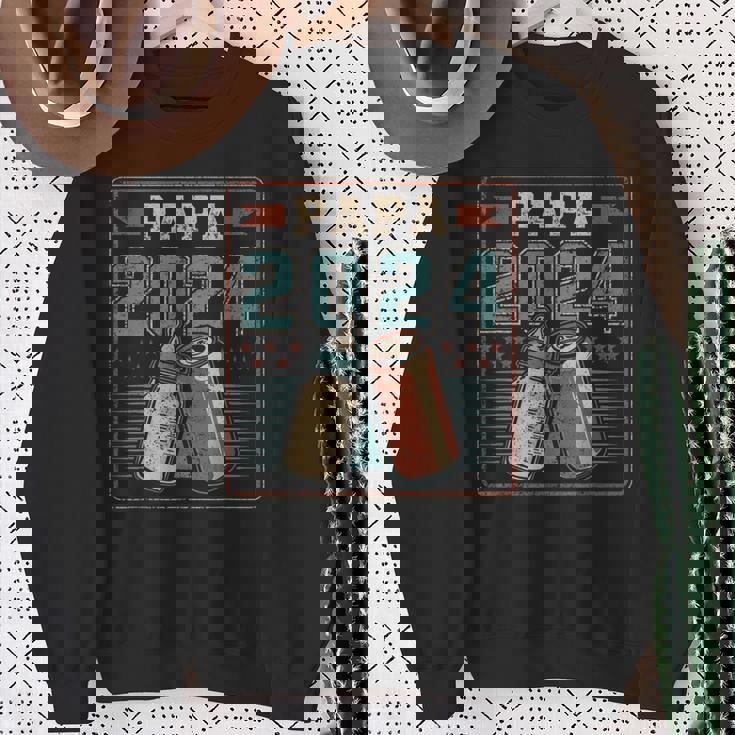 Papa 2024 初めてのパパ 父の日 新しい父親の父性 スウェットシャツ 年配の女性への贈り物