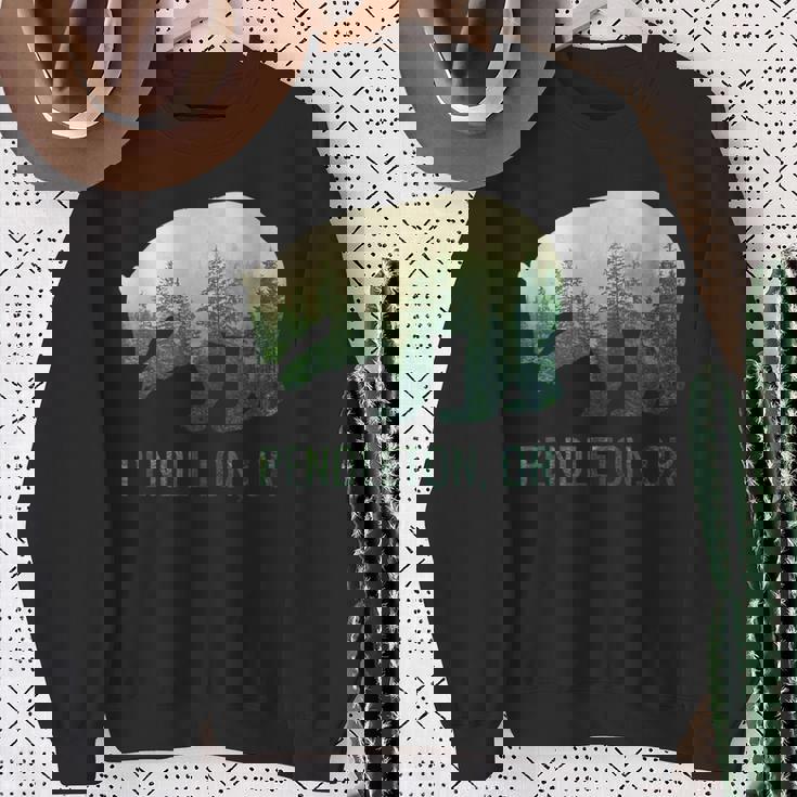 Pendleton Beartate Of Oregon Pacific Nw 野生動物 スウェットシャツ 年配の女性への贈り物