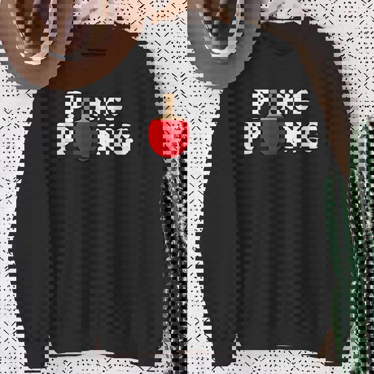 Ping Pong ピンポン卓球 おもしろレトロ スウェットシャツ 年配の女性への贈り物