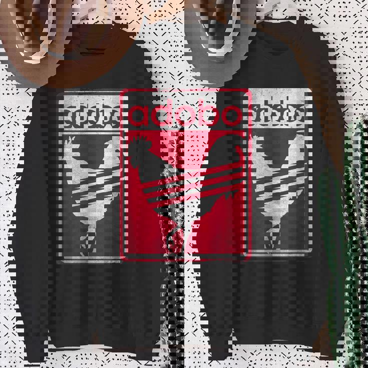 Pinoy シャツ ダメージ加工 チキン Adobo フィリピンシャツ スウェットシャツ 年配の女性への贈り物