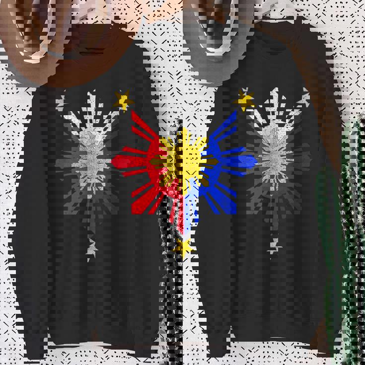 Pinoy フィリピン国旗 太陽 スウェットシャツ 年配の女性への贈り物