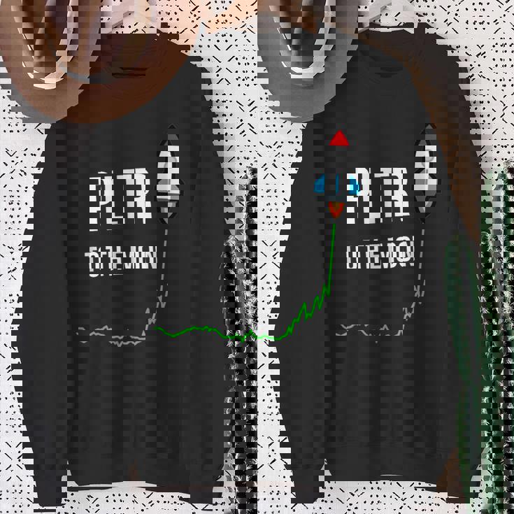 Pltr To The Moontock Ticker Wsb 面白いミーム スウェットシャツ 年配の女性への贈り物