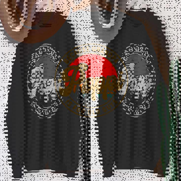Poppi Because Grandpa Is For Old Guys Grandpa Sweatshirt Gifts for Old Women