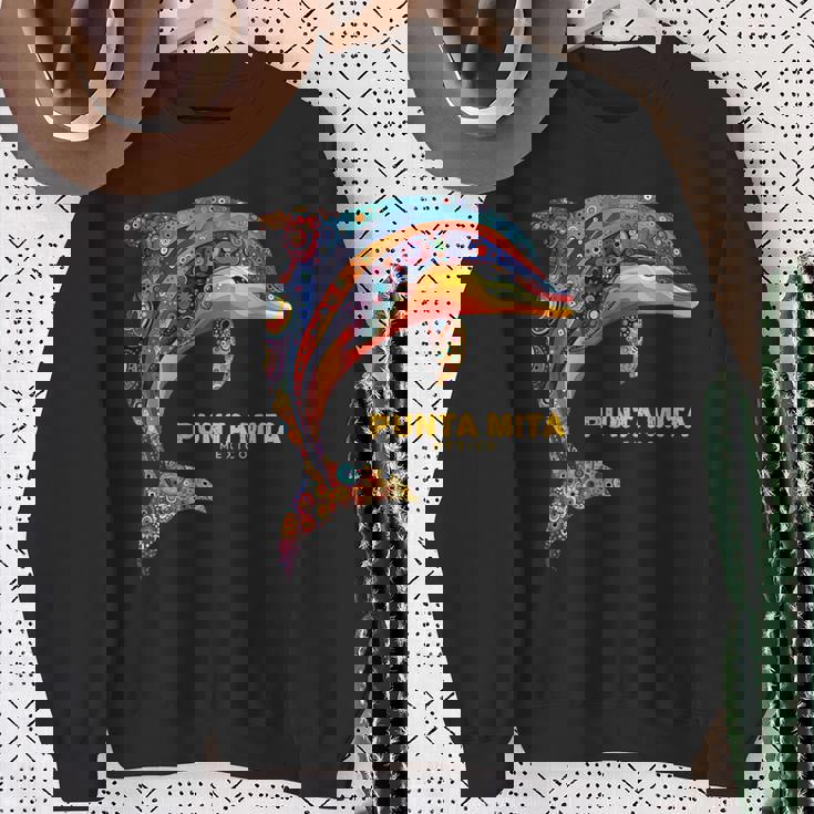 Punta Mita メキシコ バケーション ヴィンテージ トライバル イルカ スウェットシャツ 年配の女性への贈り物