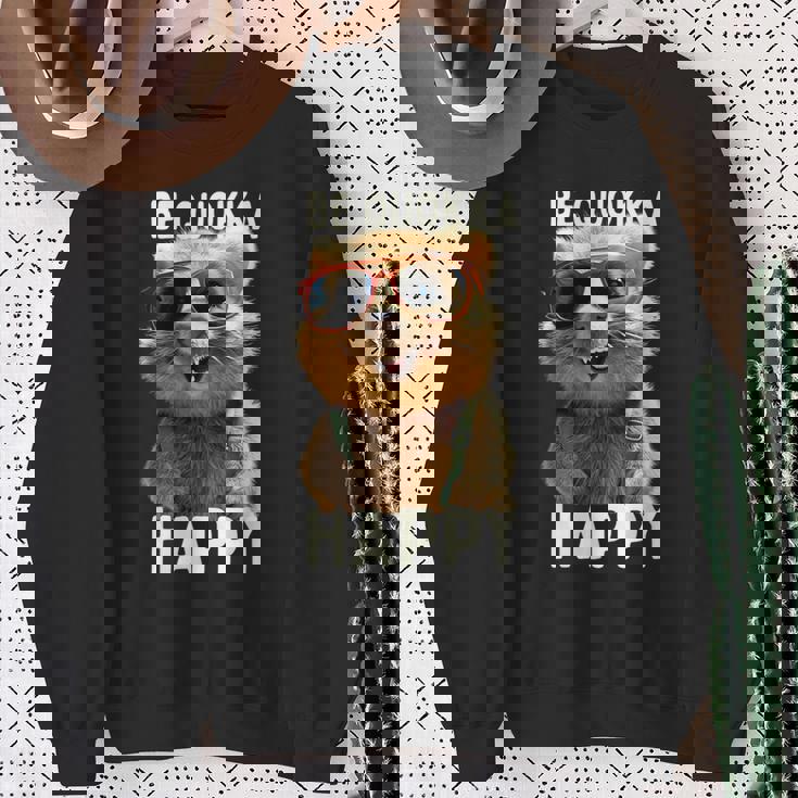 Be Quokka Happy クオッカ・ビー・クオッカ・ハッピー＆クオッカとスマイル スウェットシャツ 年配の女性への贈り物