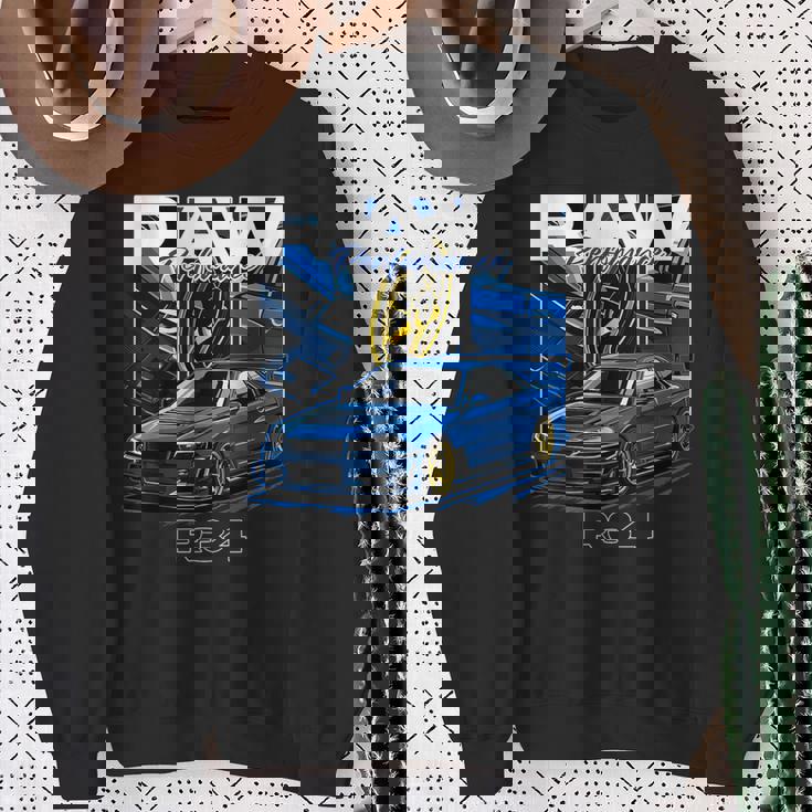 R34車 国産高性能車 ドリフトカー Gtr R34 スウェットシャツ 年配の女性への贈り物