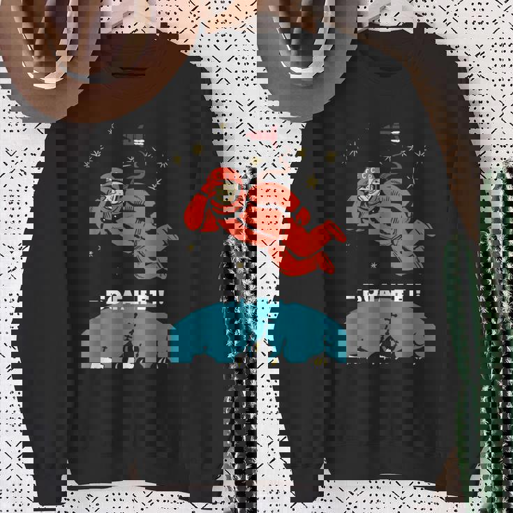 There's No God レトロ 無神論者 ユーリ ガガーリン スペース スウェットシャツ 年配の女性への贈り物