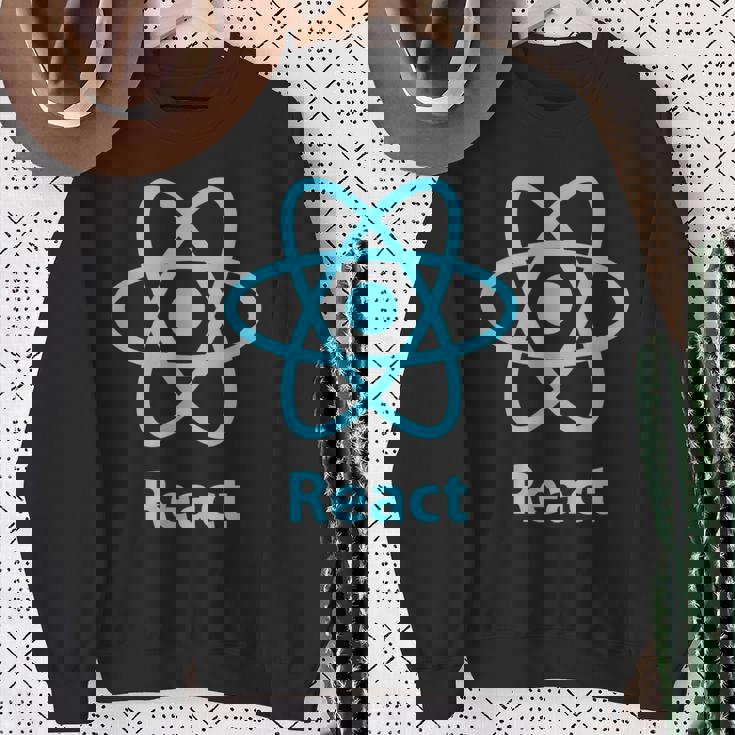 Reactjs ReactJs 公式ロゴ Javascript フレームワーク スウェットシャツ 年配の女性への贈り物