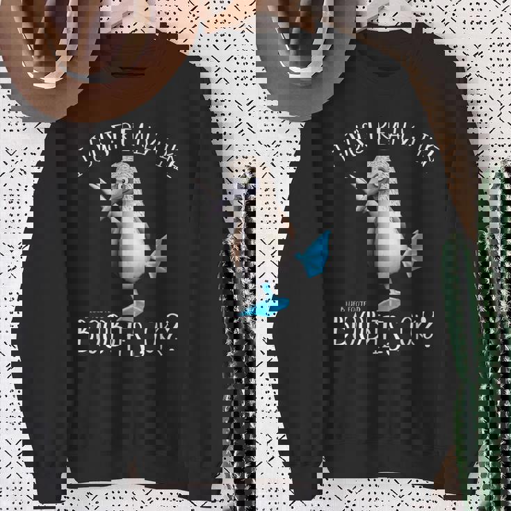 Really Like Blue Feet Boobies アオアシカツオドリのユーモア スウェットシャツ 年配の女性への贈り物