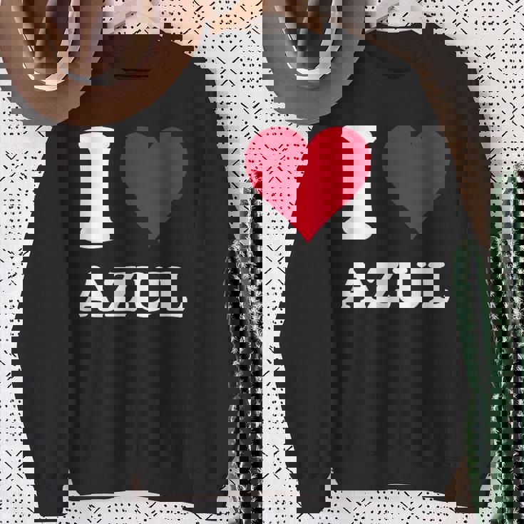 Red Heart I Love Azul スウェットシャツ 年配の女性への贈り物