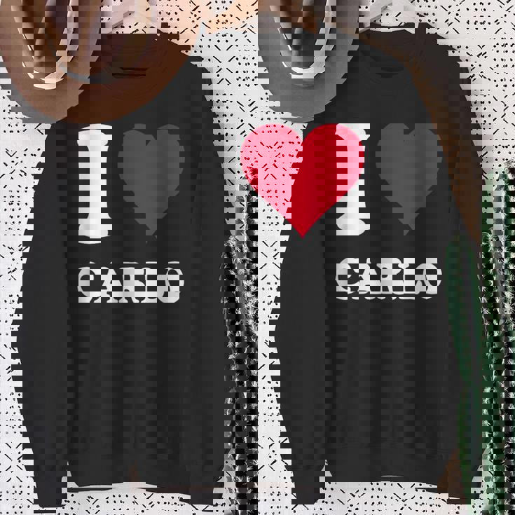 Red Heart I Love Carlo スウェットシャツ 年配の女性への贈り物