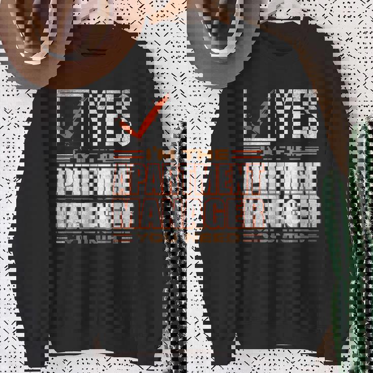 Retro Profession I'm The Apartment Manager スウェットシャツ 年配の女性への贈り物