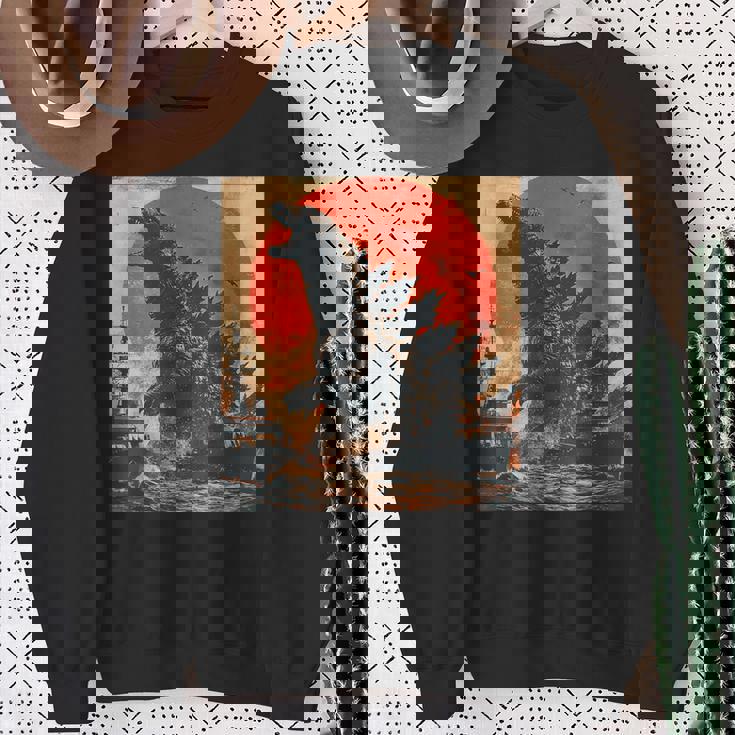 Retro Vintage Japanese Legendary Monster Kaiju Sweatshirt Gifts for Old Women