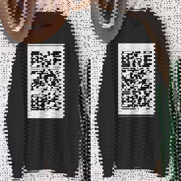 Rickroll Qrコードリンクミーム スウェットシャツ 年配の女性への贈り物