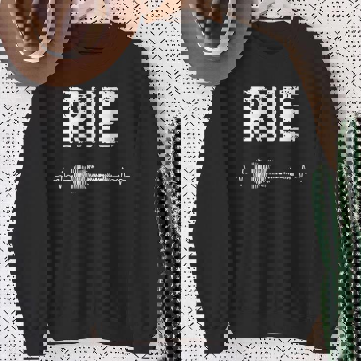 Rie ギター ハートビート 音楽 ギタリスト レトロ ヴィンテージ スウェットシャツ 年配の女性への贈り物