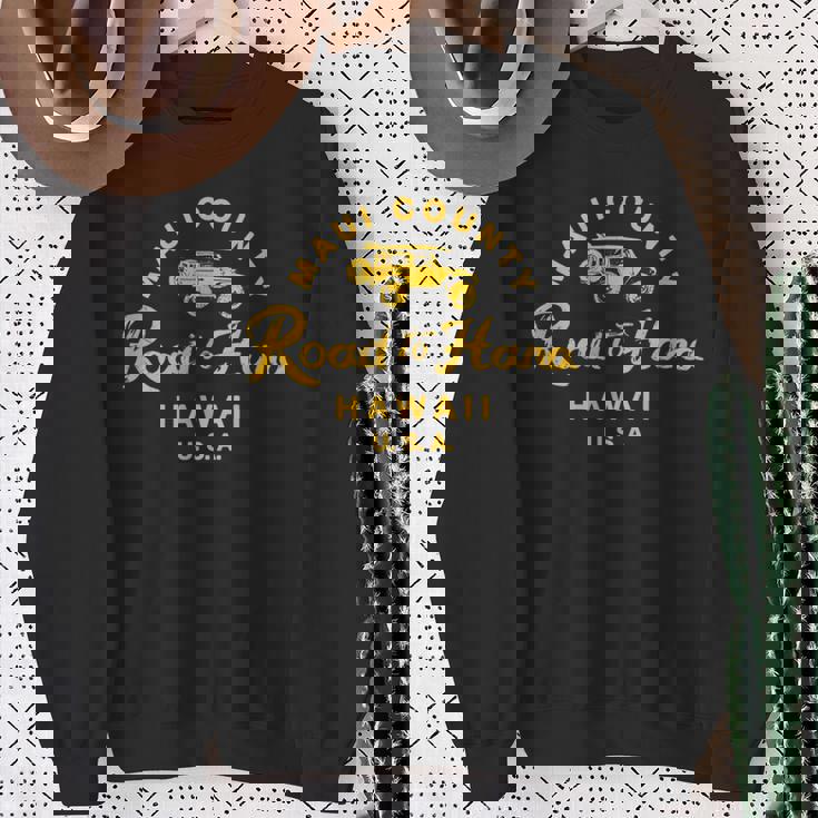 Road To Hana Maui ハワイ ヴィンテージ ハワイアン スウェットシャツ 年配の女性への贈り物