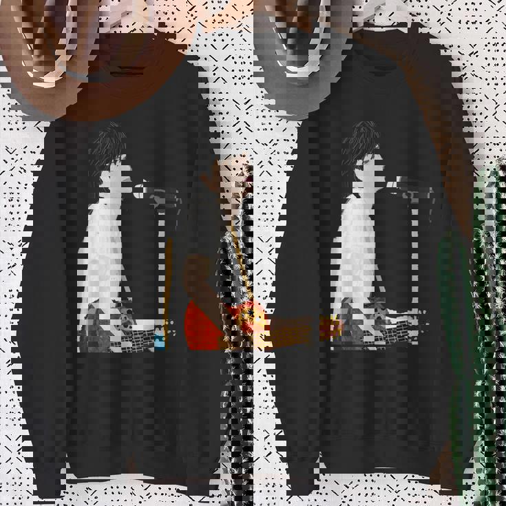 Rocker Old Rookie Original Illustration Bandman Rock スウェットシャツ 年配の女性への贈り物