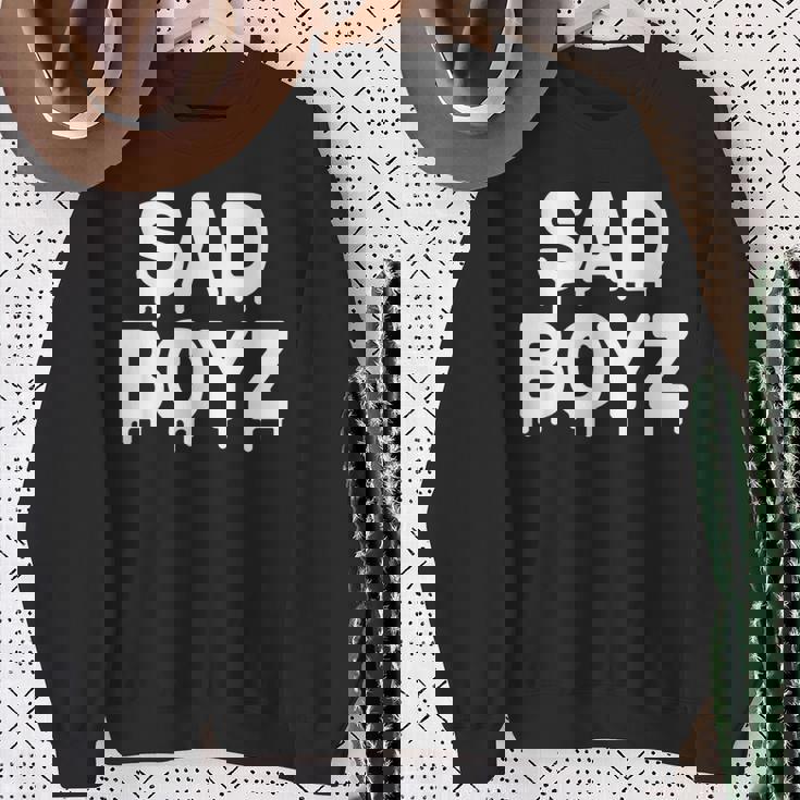 Sad Boyz Drip おもしろグラフィックノベルティ トレンディギフト スウェットシャツ 年配の女性への贈り物