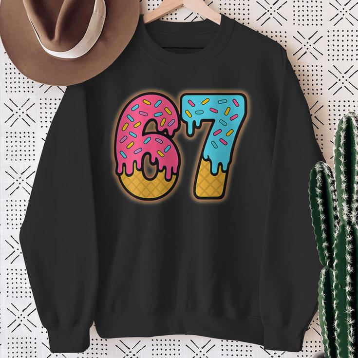 Six Seven Ice Cream Drip Sport 67 Fun Mason Meme On Back Sweatshirt ...