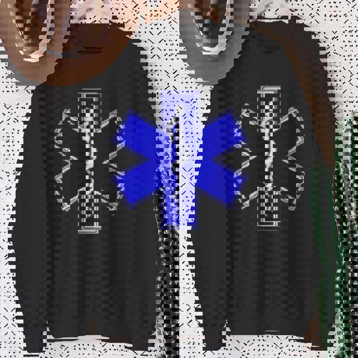 Star Of Life Rod Of Asclepius Emt Ems パラメディック メディック スウェットシャツ 年配の女性への贈り物