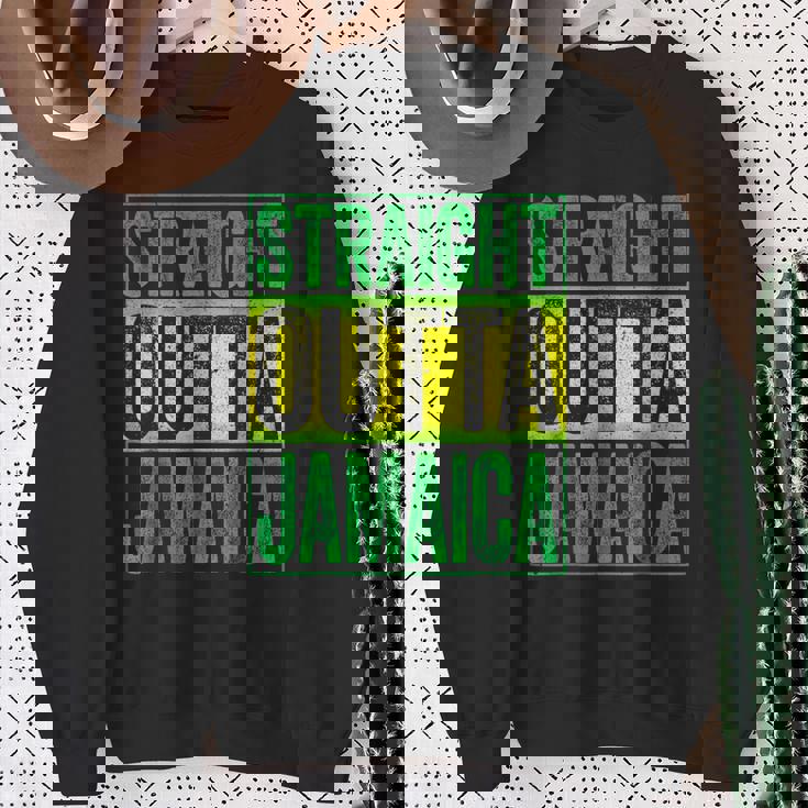 Straight Outta Jamaica ジャマイカ カリビアン レトロ レゲエ パーティー スウェットシャツ 年配の女性への贈り物