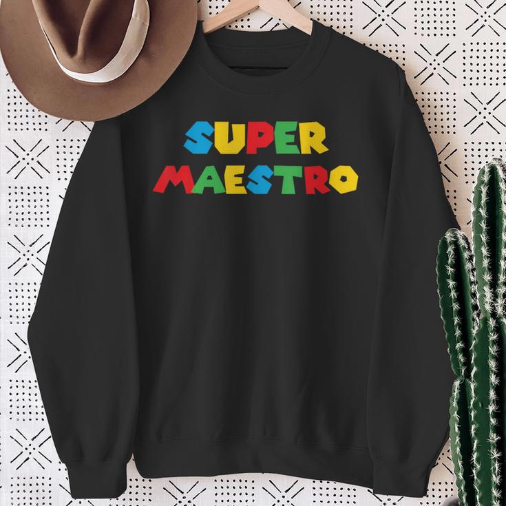 Super Maestro Regalo Profesor Escuela Educación Maestra Camisa de entrenamiento Regalos para ancianas