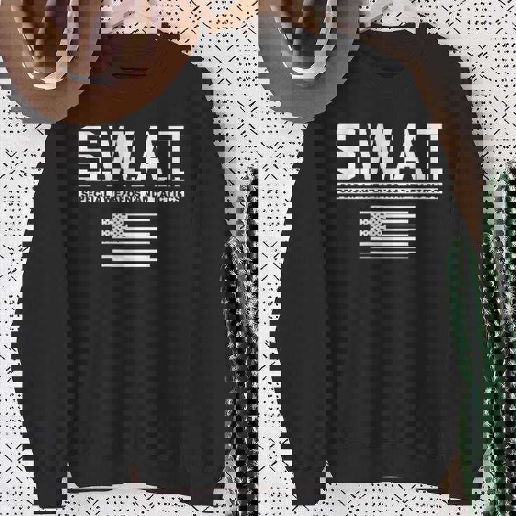 Swat スペシャル 武器と戦術警察WAT スウェットシャツ 年配の女性への贈り物