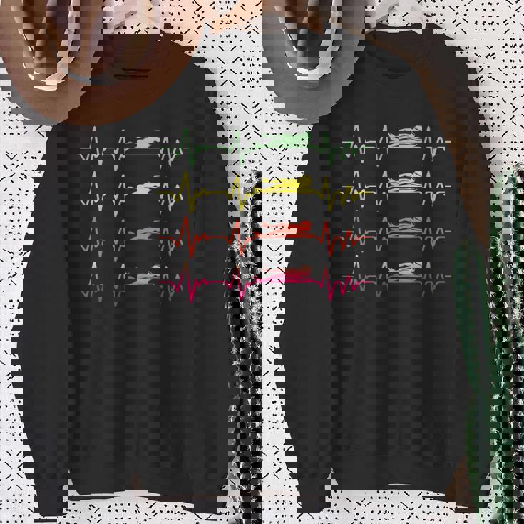 Swimmer スイミング ハートビート バタフライ ファニースイム スウェットシャツ 年配の女性への贈り物