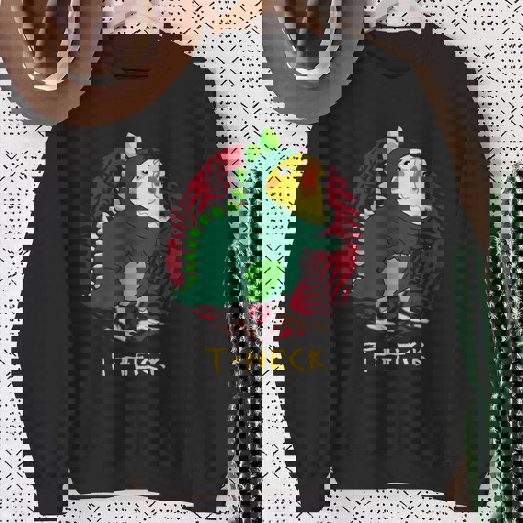 T Heck オカメインコ 面白い 恐竜 鳥 怒っているオウム 鳥 ミーム スウェットシャツ 年配の女性への贈り物