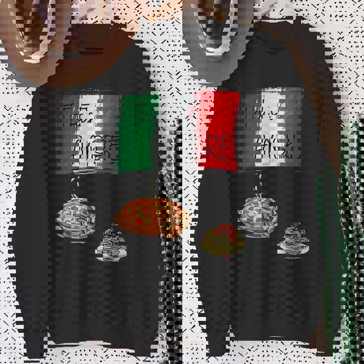 That's Amore ピザ パスタ好き イタリア料理 イタリア国旗 スウェットシャツ 年配の女性への贈り物