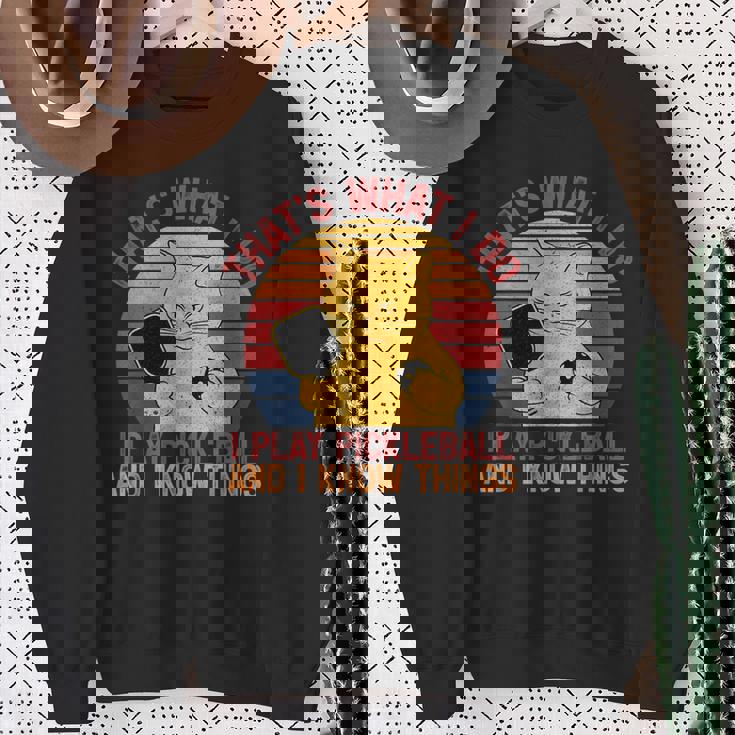 That's What I Do Cat Lovers パドルボールプレーヤー ピックルボール スウェットシャツ 年配の女性への贈り物