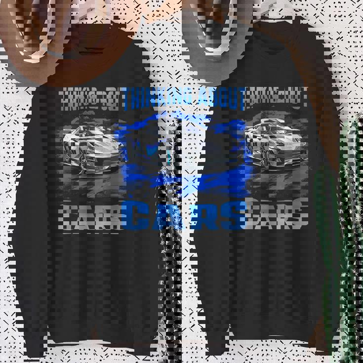 Thinking About Cars スー スポーツカー エキゾチック コンセプト ボーイズ スウェットシャツ 年配の女性への贈り物