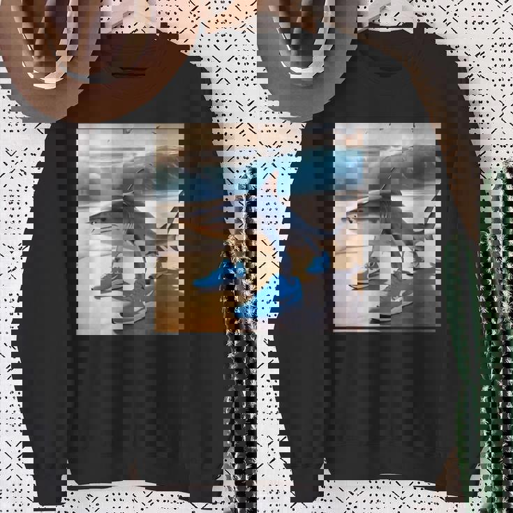 Tralalelo Tralala 面白いサメ イタリアのブレイン ミーム グラフィック スウェットシャツ 年配の女性への贈り物