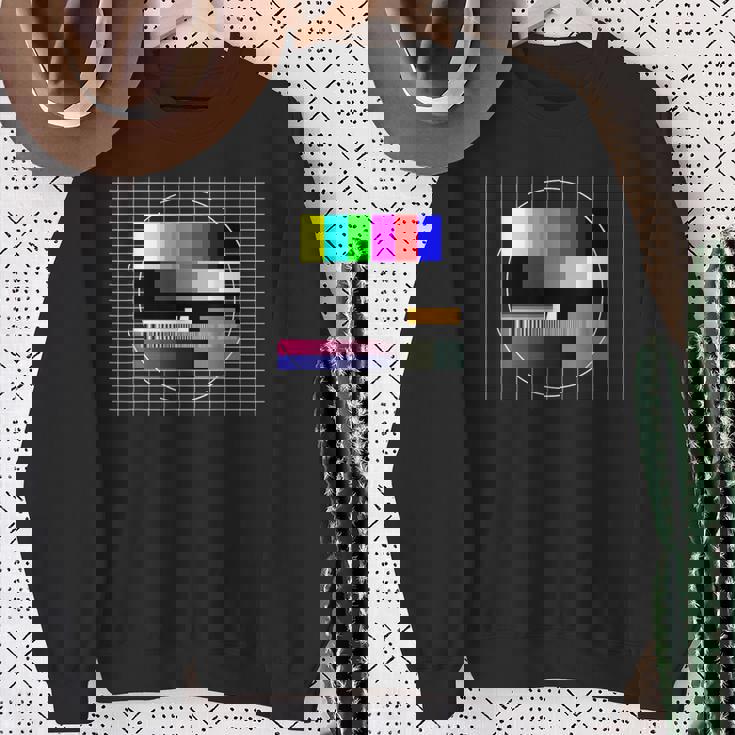 Tvテストパターン カラーバー テストカード スクリーン 懐かしいオタク スウェットシャツ 年配の女性への贈り物