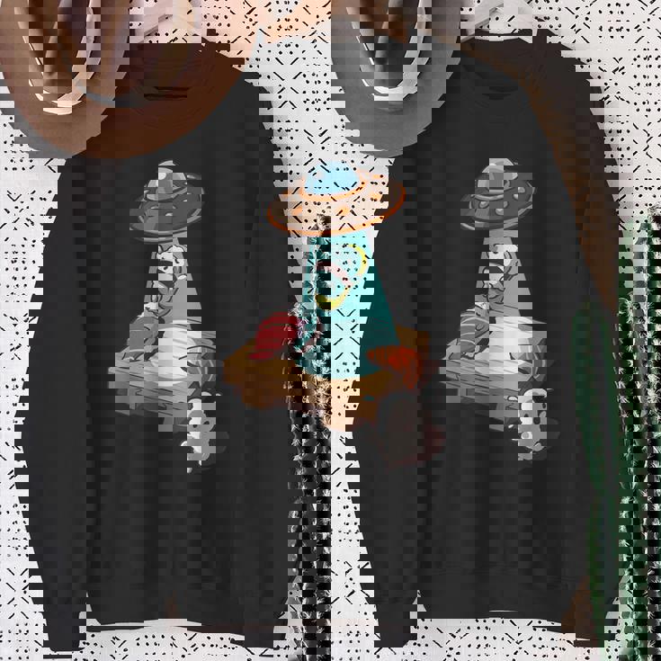 Ufo にさらわれる 寿司 すし たまご サーモン まぐろ スウェットシャツ 年配の女性への贈り物