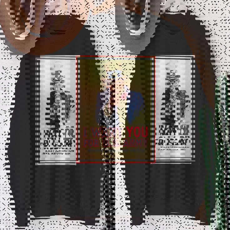 Uncleam I Want You For Us Army ビンテージポスターtシャツ スウェットシャツ 年配の女性への贈り物