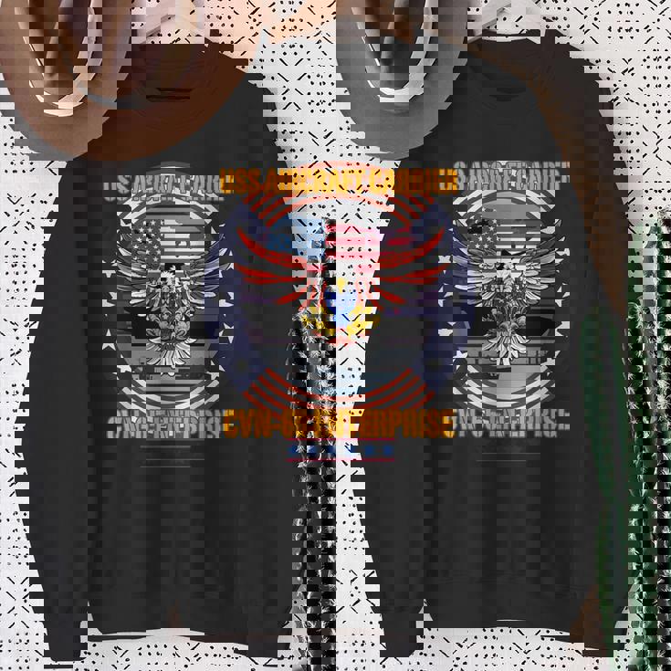 Uss Cvn-65 エンタープライズ、飛行機、航空 スウェットシャツ 年配の女性への贈り物